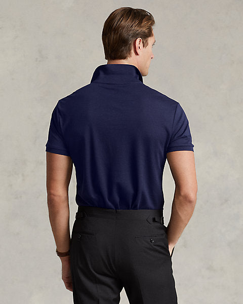 Soft Cotton Polo Shirt - Classic Fit - Navy