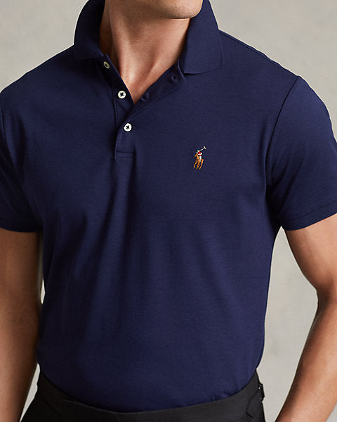 Soft Cotton Polo Shirt - Classic Fit - Navy – Halberstadt's on Broadway