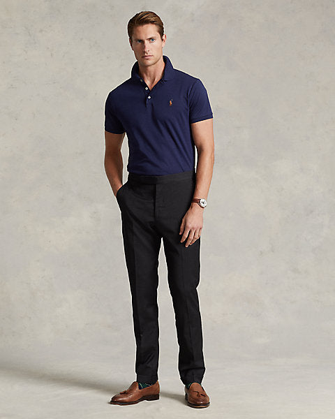 Soft Cotton Polo Shirt - Classic Fit - Navy