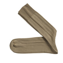Load image into Gallery viewer, Johnston &amp; Murphy | Pima Cotton Ribbed Socks | Tan
