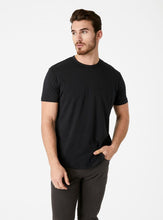 Load image into Gallery viewer, Momento Curved Supima T-Shirt - Black | 7DIAMONDS
