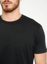 Load image into Gallery viewer, Momento Curved Supima T-Shirt - Black | 7DIAMONDS
