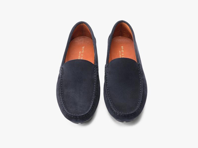 Wolf & Shepherd Gunner Driver - Navy Suede