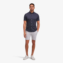 Load image into Gallery viewer, Halyard Short Sleeve Button Down Shirt - Navy Dot Print | Mizzen+Main
