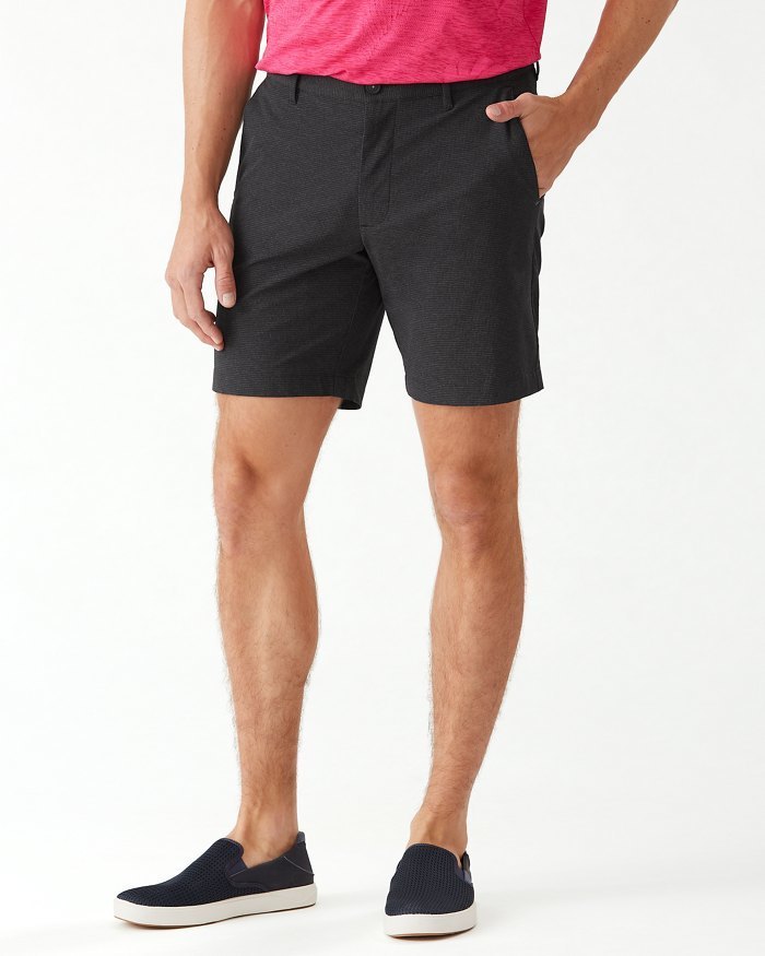 Chip Shot IslandZone® 8-Inch Shorts - Black | Tommy Bahama