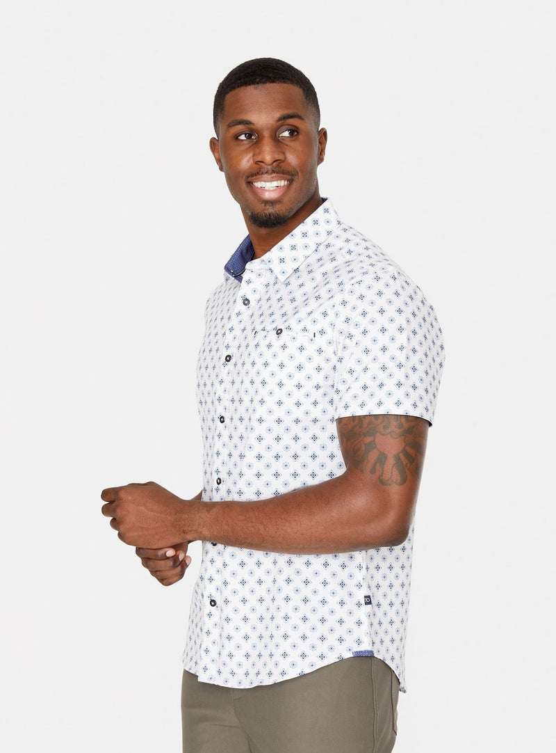 Kalahari Short Sleeve Shirt - Off White | 7Diamonds