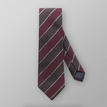 Load image into Gallery viewer, Burgundy Striped Silk Tie - ETON
