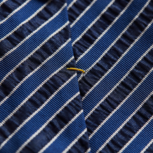 Load image into Gallery viewer, Navy &amp; Blue Jacquard Striped Tie- ETON
