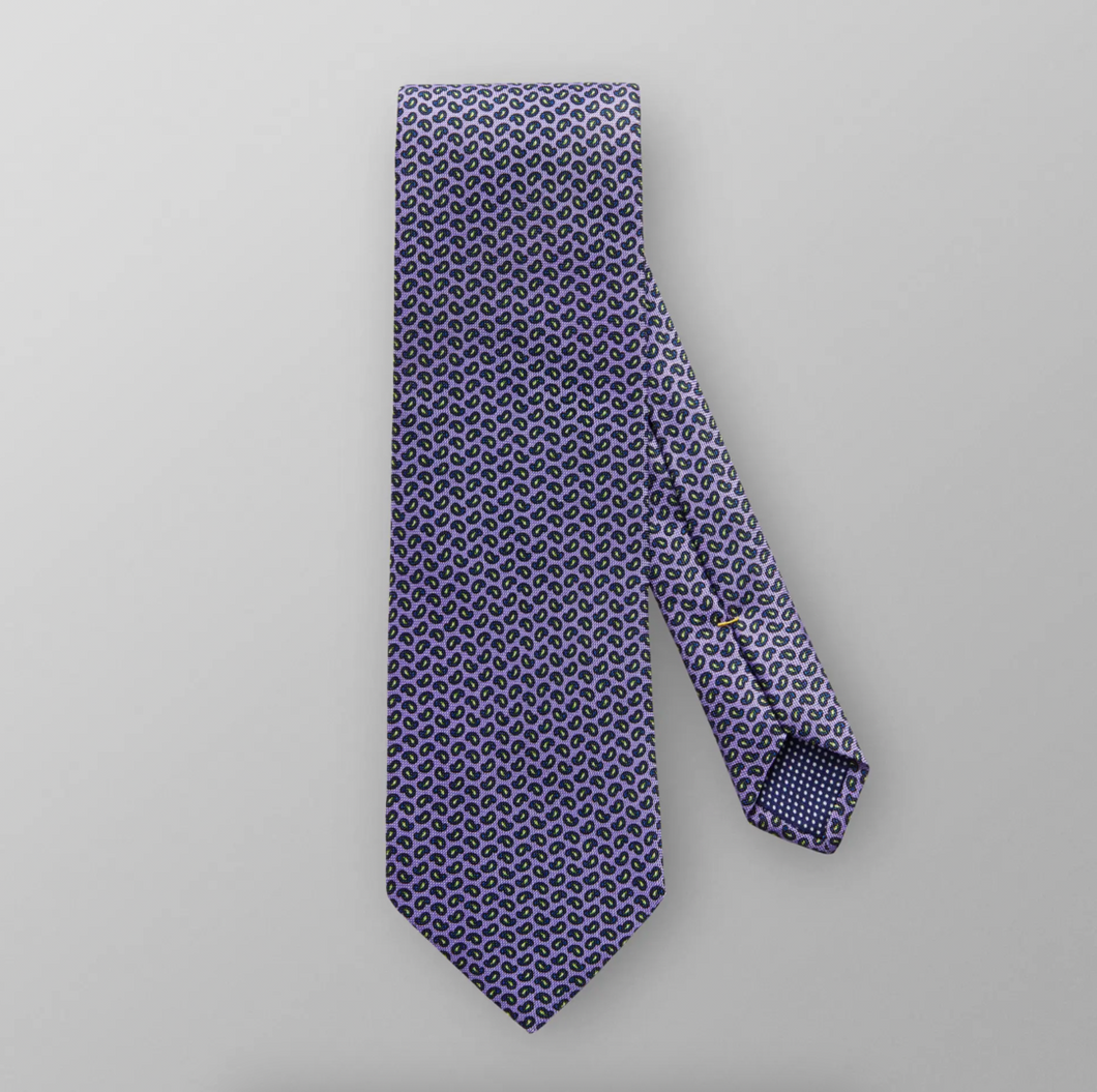 Purple Paisley Print Silk Tie - ETON