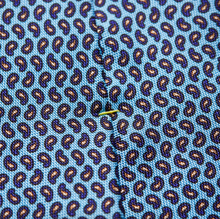Load image into Gallery viewer, Blue Paisley Print Silk Tie - ETON
