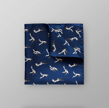 Load image into Gallery viewer, Navy Tennis Player Print Pocket Square - ETON
