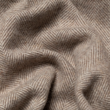 Load image into Gallery viewer, Brown Herringbone Wool Scarf - ETON
