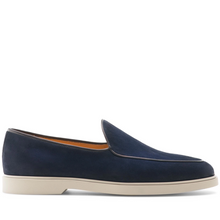 Load image into Gallery viewer, Danil Apron Toe Loafer - Navy Suede | Magnanni
