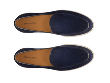 Load image into Gallery viewer, Danil Apron Toe Loafer - Navy Suede | Magnanni
