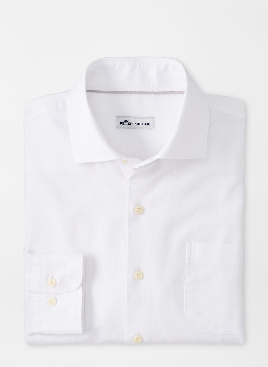 Hadley Oxford Cotton Sport Shirt - White | Peter Millar