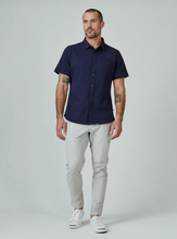 Load image into Gallery viewer, 7DIAMONDS Seville Short Sleeve Button-up Shirt - Navy

