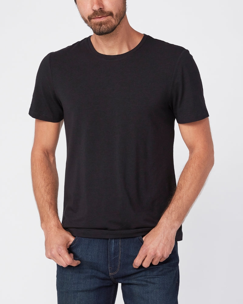 Cash Crew Neck Tee - Black | PAIGE
