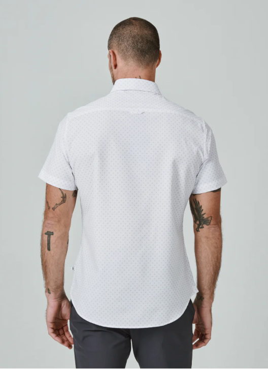 7DIAMONDS Hana Short Sleeve Button-up Shirt - White