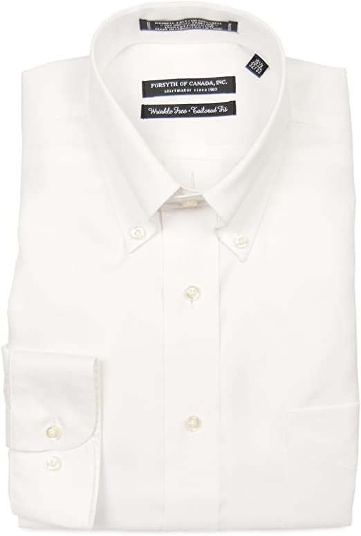 Forsyth of Canada White Button-Down Collar Dress Shirt