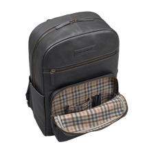 Load image into Gallery viewer, Rhodes Backpack - Black Leather | Johnston &amp; Murphy
