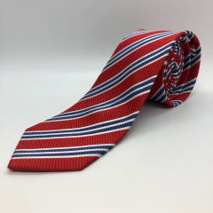 Multi Stripe Tie Red and Blue